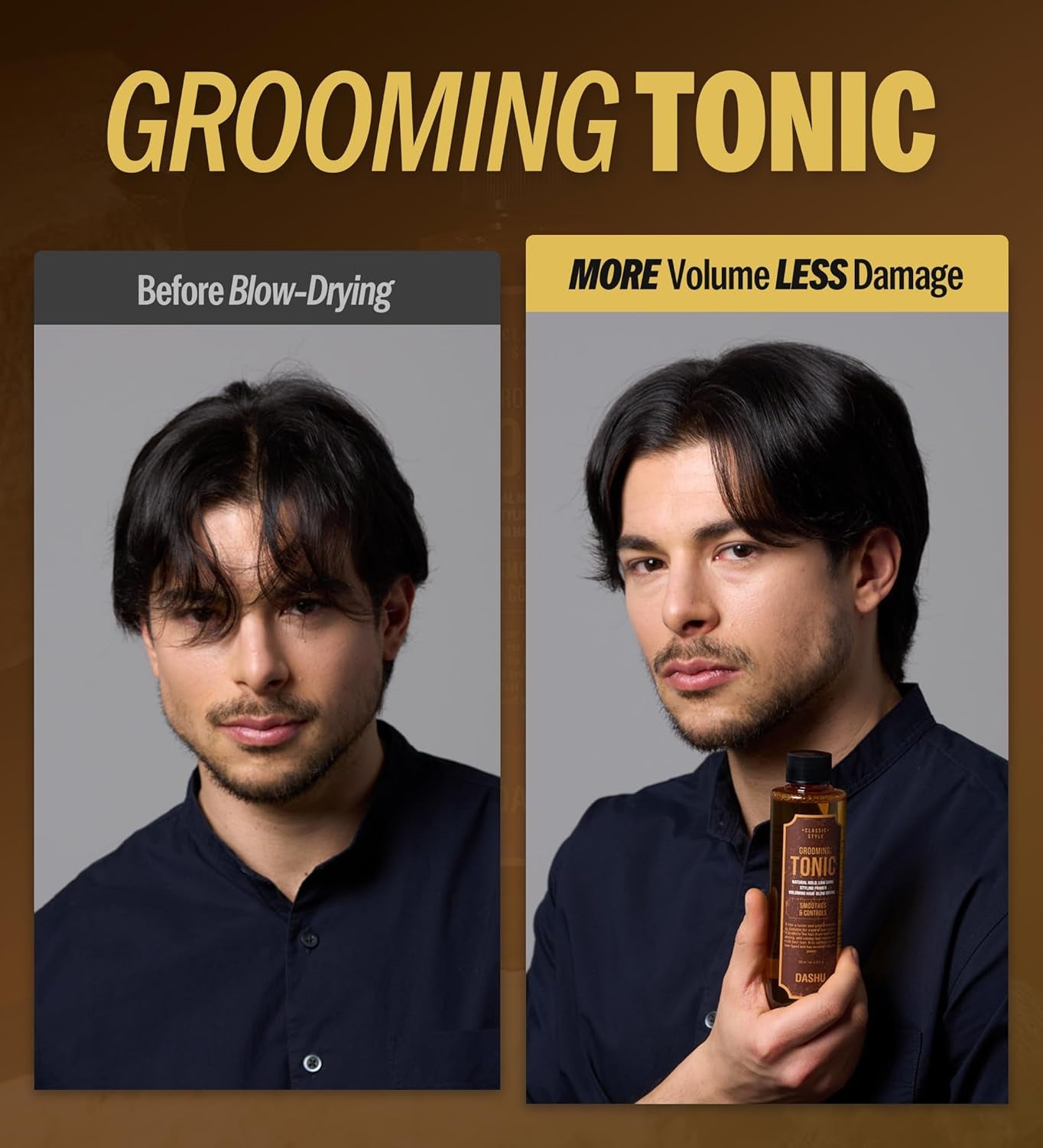 Classic Style Grooming Tonic Foam | Fix & Gentle Hold, Styling Primer, Heat Shield Hair Tonic | Hair Care Styling Foam 6.76 Fl Oz Pump Dispenser