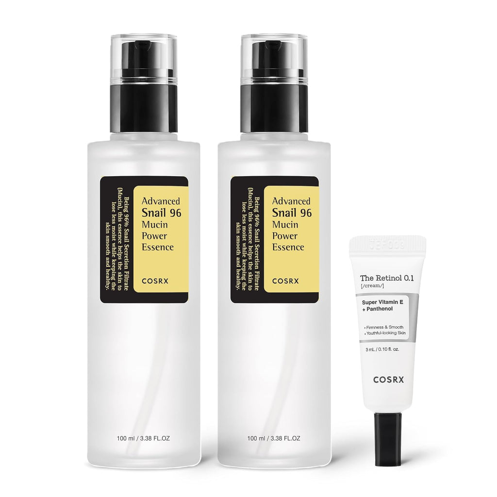 Snail Mucin 96% Power Repairing Essence 3.38 Fl.Oz 100Ml, Hydrating Serum for Face with Snail Secretion Filtrate for Dull Skin & Fine Lines, Korean Skin Care