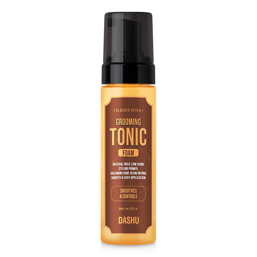 Classic Style Grooming Tonic Foam | Fix & Gentle Hold, Styling Primer, Heat Shield Hair Tonic | Hair Care Styling Foam 6.76 Fl Oz Pump Dispenser